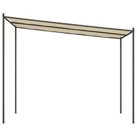Prieel 3x3 m 180 g/m&sup2; stof en staal beige 4