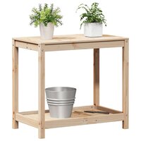 Oppottafel met schap 82,5x50x75 cm massief grenenhout 4