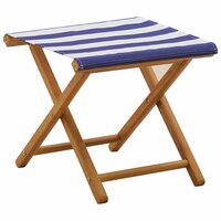Ligstoel 2 pcs massief eucalyptushout Blauw en Wit 3