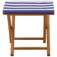Ligstoel 2 pcs massief eucalyptushout Blauw en Wit 4