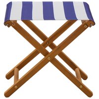 Ligstoel 2 pcs massief eucalyptushout Blauw en Wit 5