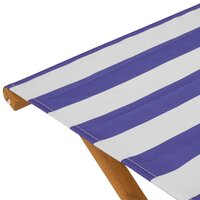 Ligstoel 2 pcs massief eucalyptushout Blauw en Wit 6