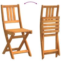 Bistrostoelen voor buiten met kussen 2 pcs Massief Acaciahout 10