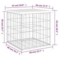 Tuinbank schanskorfontwerp 43x44x42 cm massief grenenhout 8