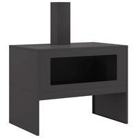 Vuurkorf Zwart 80 x 50 x 96 cm Koudgewalst staal 2