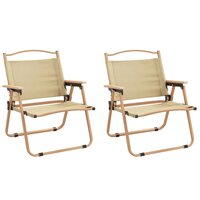 Campingstoelen 2 st 54x43x59 cm oxford stof beige 2