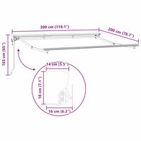 Elektrisch Uittrekbaar Zonnescherm Bruin 3 x 2 m 11