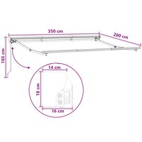 Elektrisch Uittrekbaar Zonnescherm Taupe 3,5 x 2 m 8