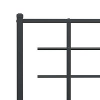 Bedframe met hoofdbord metaal zwart 100x200 cm 8