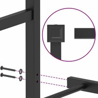Bedframe met hoofdbord metaal zwart 100x200 cm 9