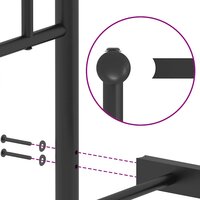 Bedframe met hoofdbord metaal zwart 100x200 cm 10