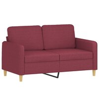 2-delige Loungeset met kussens stof wijnrood 3