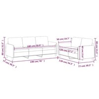 2-delige Loungeset met kussens stof wijnrood 7