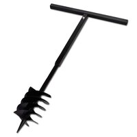 Grondboor met handvat 180 mm en verlengstukken 9 m (staal) 6