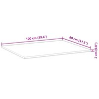 Bureaublad met olieafwerking 100x80x2 cm massief acaciahout 9
