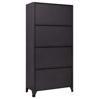 Lockerkast 90x40x180 cm staal antracietkleurig en rood 5