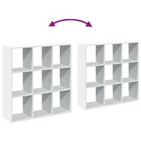 Kamerscherm / boekenkast 102x29x103,5 cm bewerkt hout wit 9