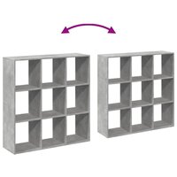 Kamerscherm / boekenkast 102x29x103,5 cm hout betongrijs 9
