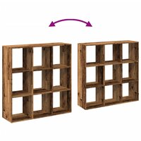Kamerscherm / boekenkast 102x29x103,5 cm hout oud houtkleurig 9
