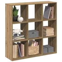 Kamerscherm / boekenkast 102x29x103,5 cm hout artisanaal eiken 9