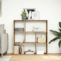 Kamerscherm / boekenkast 102x29x103,5 cm hout artisanaal eiken 3