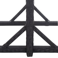 Tuintafel 110x53x72 cm glas en poly rattan zwart 4