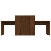 Salontafelset 100x48x40 cm bewerkt hout bruin eikenkleur 4