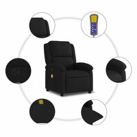 Massagestoel met zwarte stof 6