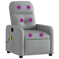 Massagestoel met lichtgrijze stof 2