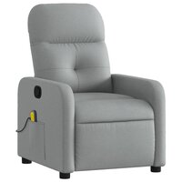 Massagestoel met lichtgrijze stof 3