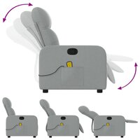 Massagestoel met lichtgrijze stof 5
