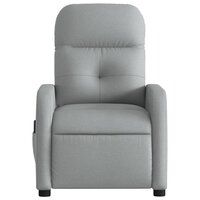 Massagestoel met lichtgrijze stof 7