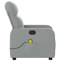 Massagestoel met lichtgrijze stof 8