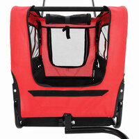 Huisdierenfietskar en joggingbuggy 2-in-1 rood en zwart 5