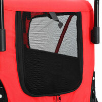 Huisdierenfietskar en joggingbuggy 2-in-1 rood en zwart 6