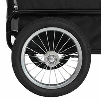 Huisdierenfietskar en joggingbuggy 2-in-1 rood en zwart 7
