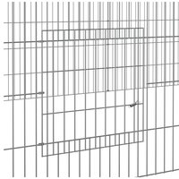 Konijnenkooi met 2 panelen 220x110x55 cm gegalvaniseerd ijzer 6