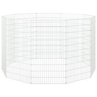 Dierenverblijf 10 panelen 54x100 cm gegalvaniseerd ijzer 4