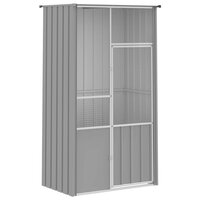 Vogelkooi 115x78x200 cm gegalvaniseerd staal grijs 2