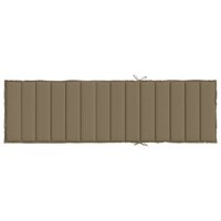 Ligbedkussen 200x50x4 cm stof gem&ecirc;leerd taupe 5
