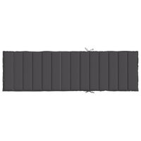 Ligbedkussen 200x60x4 cm stof gem&ecirc;leerd antracietkleurig 5