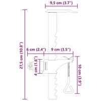 Parasolvoet zilver Staal 12