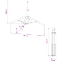 Parasolvoet Wit Staal voor paal van 25-32 mm 9