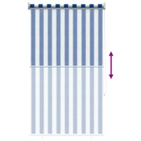 Buitenrolgordijn 90% UV-blok Blauw en Witte Streep 100x230 cm 9