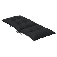 Hooge Rug Stoelkussens Set 2 pcs Melange Zwart 120 x 50 x 7 cm 5
