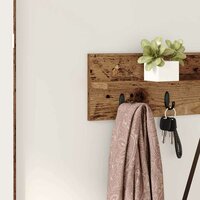 Wandgemonteerde kapstok Oudhout 80 x 10,5 x 18 cm Bewerkt hout 4
