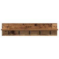 Wandgemonteerde kapstok Oudhout 80 x 10,5 x 18 cm Bewerkt hout 5