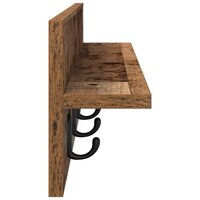 Wandgemonteerde kapstok Oudhout 80 x 10,5 x 18 cm Bewerkt hout 6
