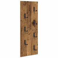 Wandgemonteerde kapstok Oudhout 30 x 1,5 x 80 cm Bewerkt hout 2