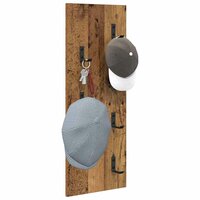 Wandgemonteerde kapstok Oudhout 30 x 1,5 x 80 cm Bewerkt hout 3